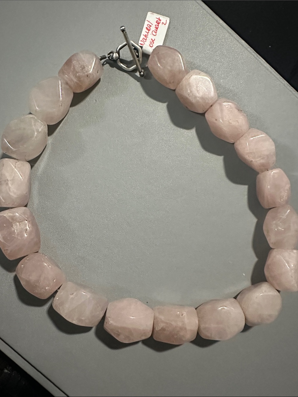 Rose Quartz Chunky Bead Necklace